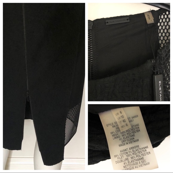 Elie Tahari Herika Dress Black 6 NWT $398 - Picture 15 of 16